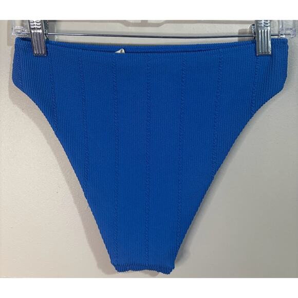 Aerie Blue Bikini Small Top and Medium High Cut Bottom S/M - Picture 6 of 9